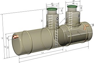 Маслобензоотделитель с блоком пескоуловителя Маслобензоотделитель с блоком пескоуловителя